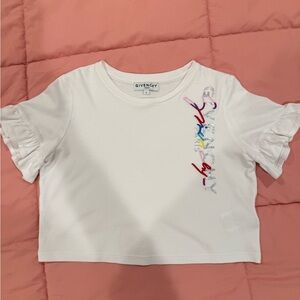 Givenchy Kids White Tee with Colorful Logo